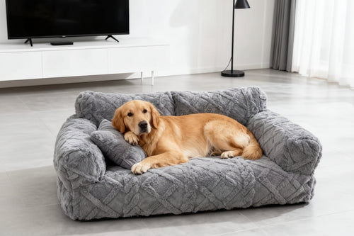 Winter Warmth Removable Washable Large Pet Bed Thickened Plush Sofa Bed Universal Pet Supplies